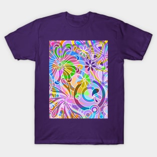 Colorful Abstract Psychedelic Art T-Shirt